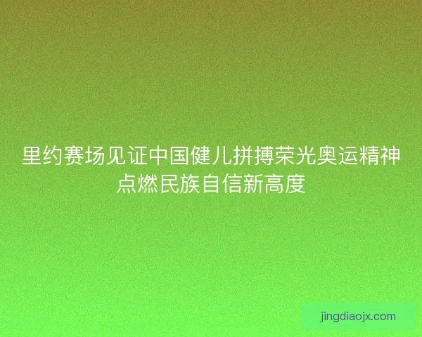 里约赛场见证中国健儿拼搏荣光奥运精神点燃民族自信新高度 里约赛场见证中国健儿拼搏荣光奥运精神点燃民族自信新高度