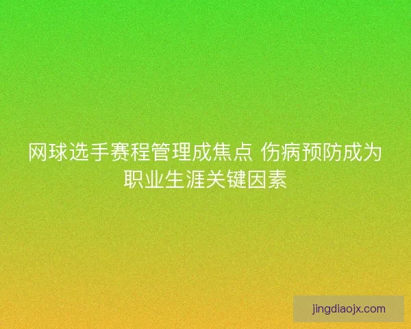 网球选手赛程管理成焦点 伤病预防成为职业生涯关键因素
