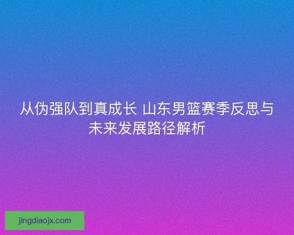 从伪强队到真成长 山东男篮赛季反思与未来发展路径解析